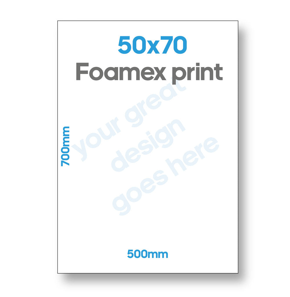 Foamex 50 x 70cm