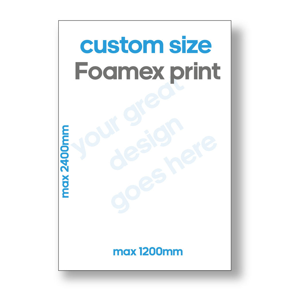 Foamex custom size